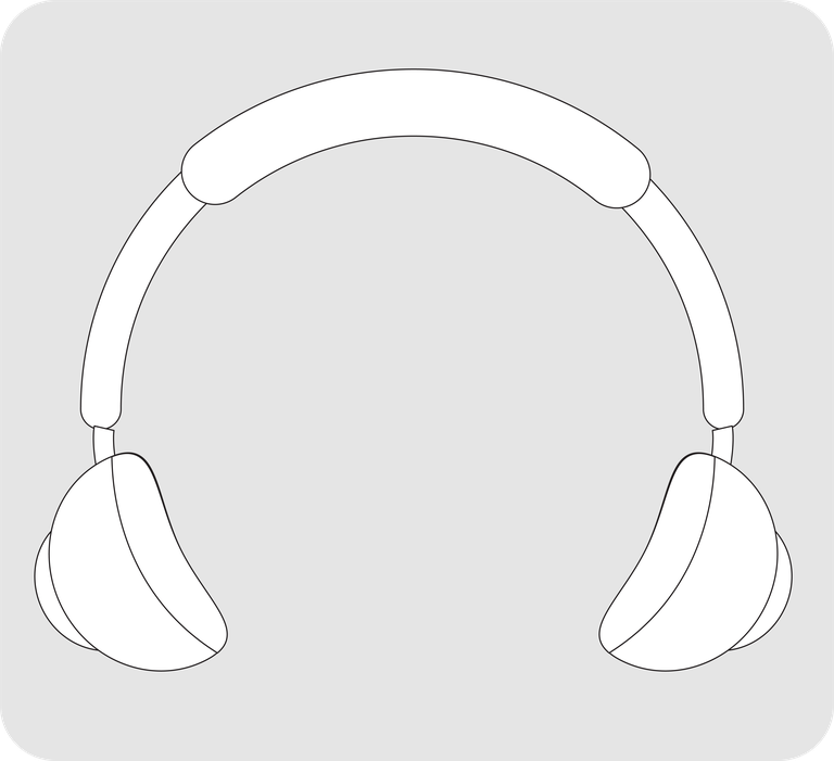 female color icon vector of stylish headphones for music lovers and podcast enthusiasts