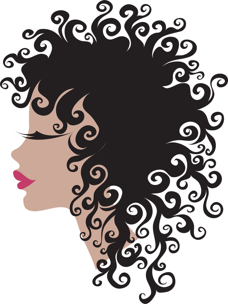 female hairstyle hair theme vector showcasing beautiful curly locks for modern stylists