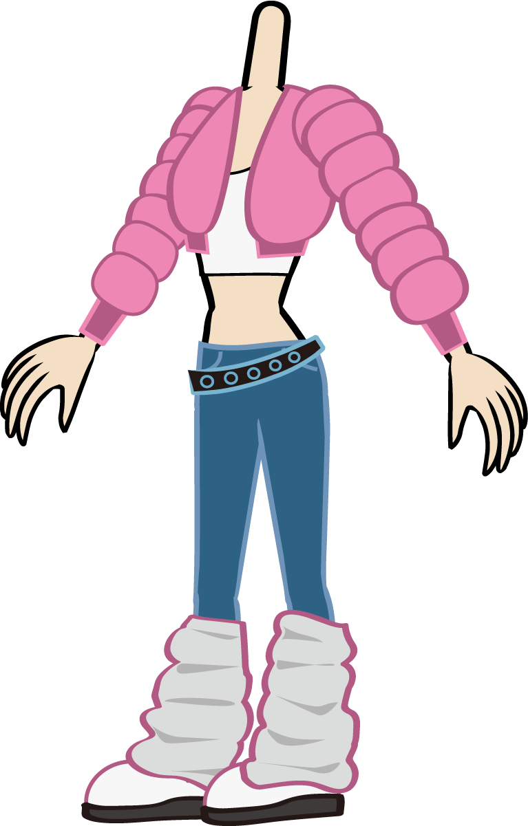 female characters ai ampeps formats with trendy outfits and stylish accessories for all platforms