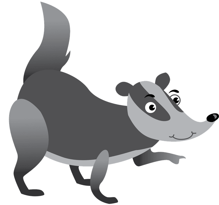 ferrets cartoon funny honey badger in different positions