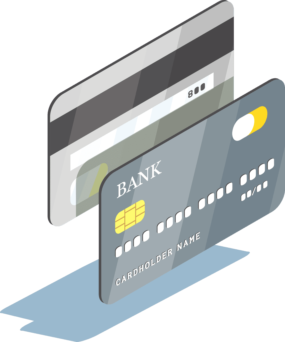 isometric financial technology icon representing secure online payments through virtual credit cards