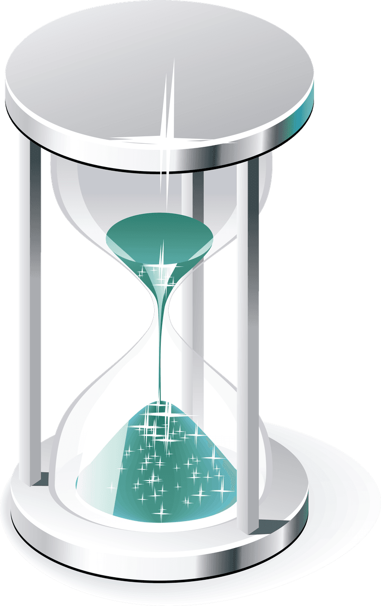 financial theme icon icon featuring a sleek hourglass symbolizing time management in investments