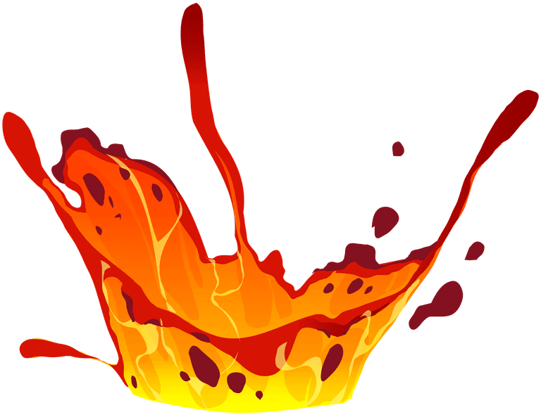 fire cartoon lava splashes collection for dynamic illustrations and vibrant designs