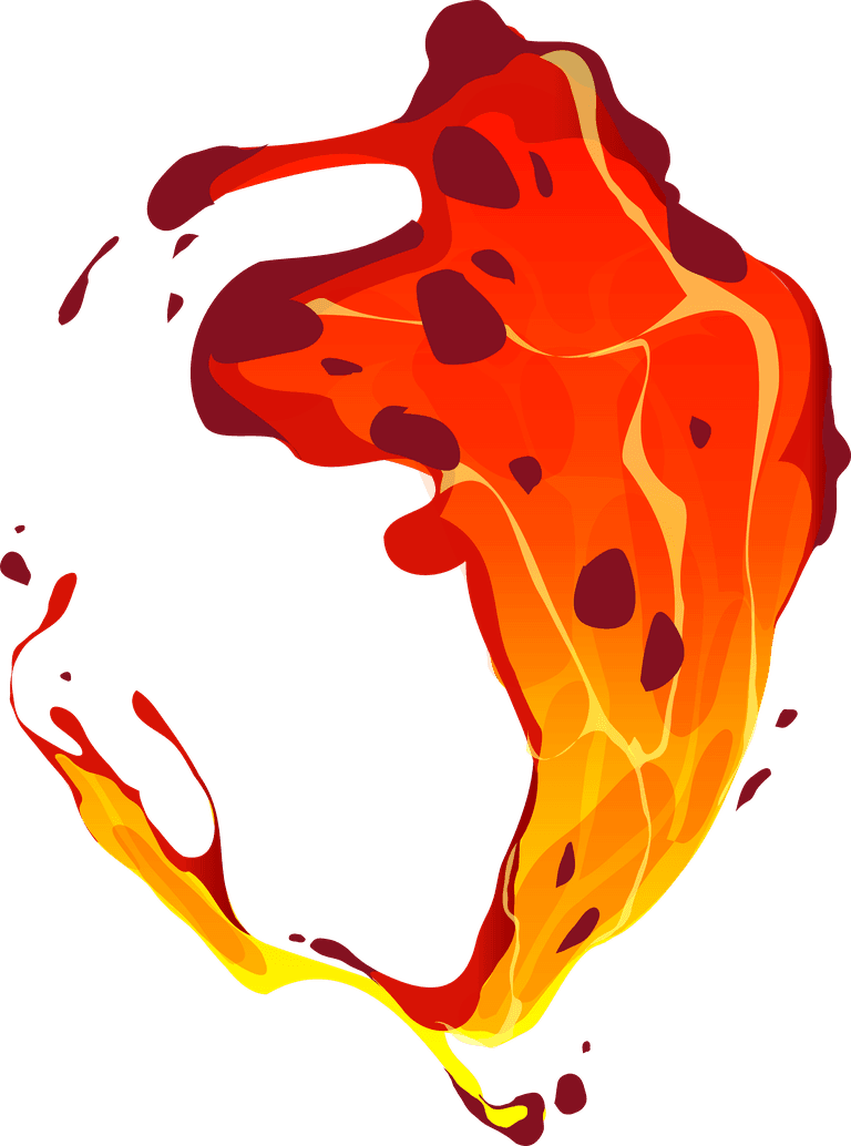 fire cartoon lava splashes collection for creative projects and animation