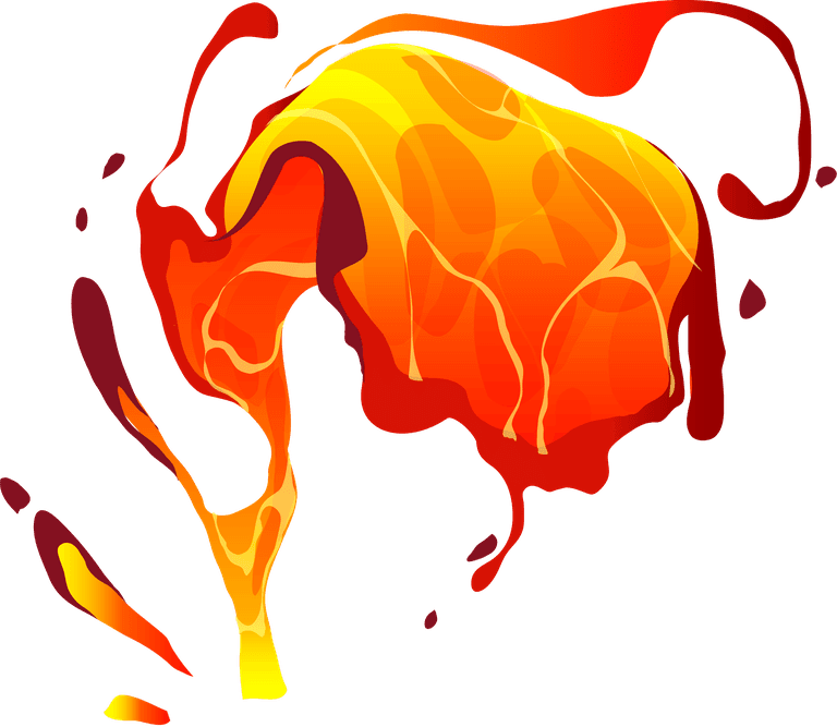 fire cartoon lava splashes collection for vibrant animations and creative projects