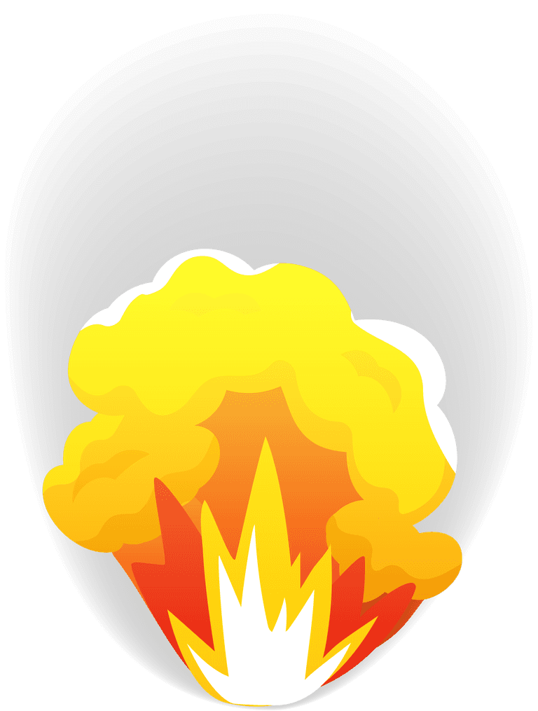 fire explosion cartoon explosion transparent set