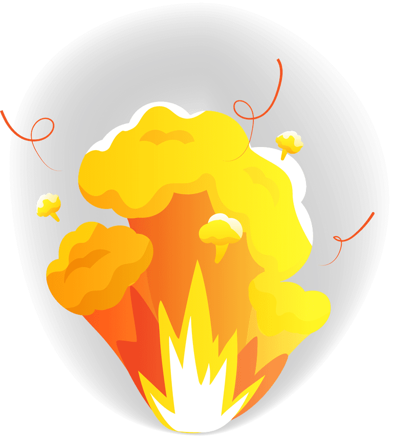 fire explosion cartoon explosion transparent set
