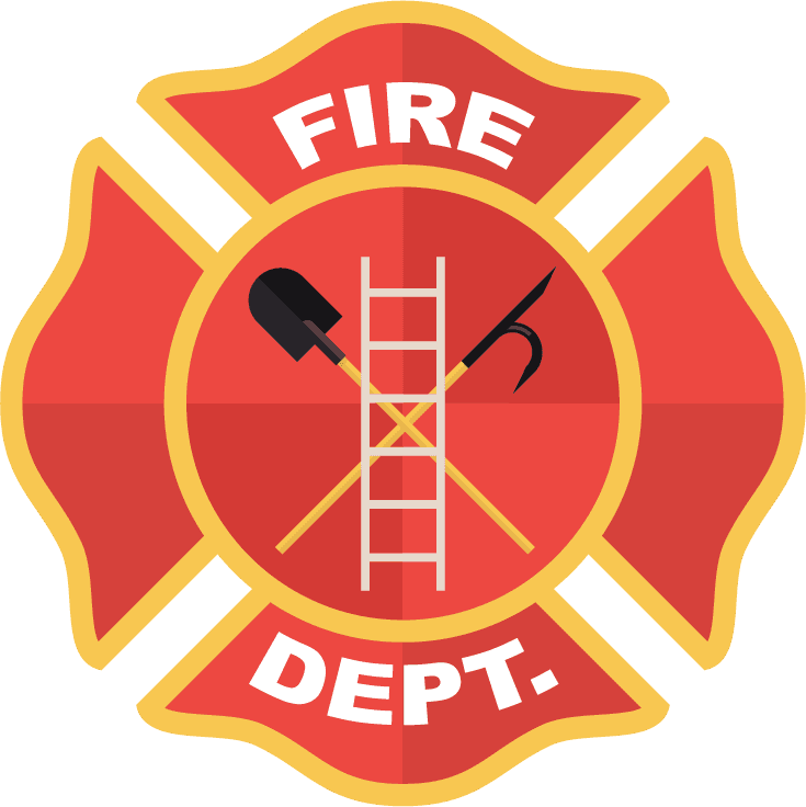 firefighter logo firefighter isolated colored icon set