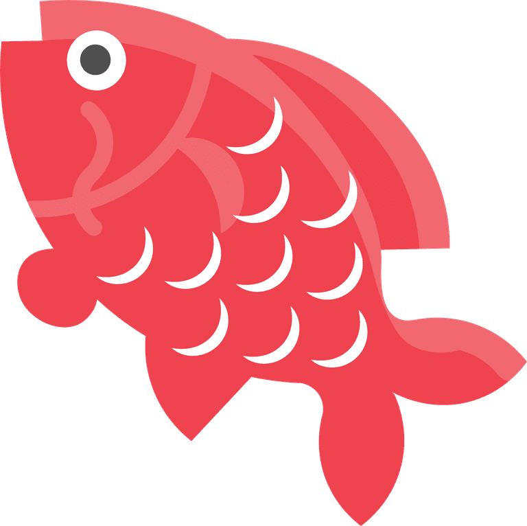 fish chinese new year filled outline cute icon px on grid system