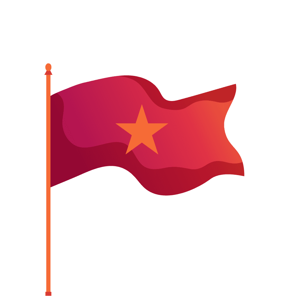 flag of vietnam vietnam isolated set