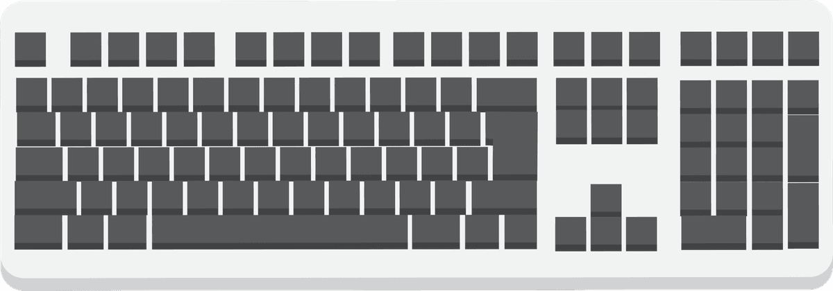 flat style gaming accessories: sleek keyboard for optimal performance and comfort in gaming sessions