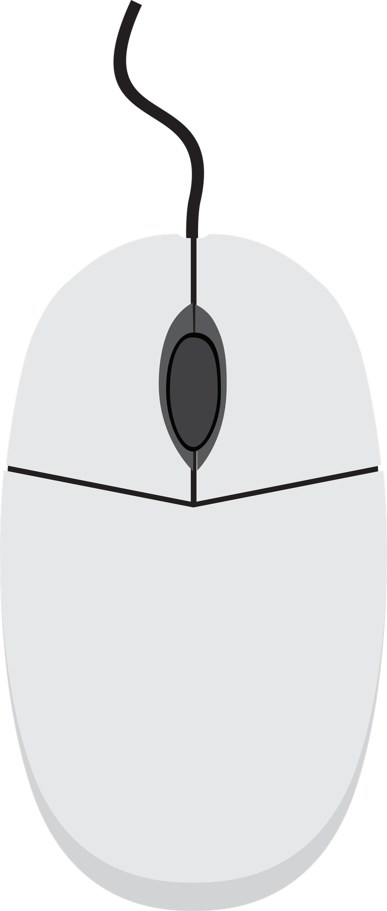 flat style gaming accessories: sleek computer mouse perfect for gamers and casual users alike
