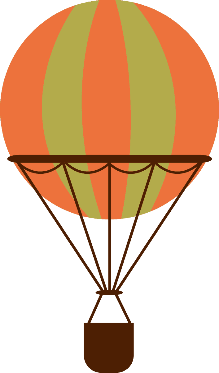 flat air travel round design with colorful hot air balloon for adventure enthusiasts