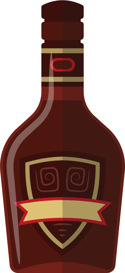 flat alcohol bottle wine bottle 