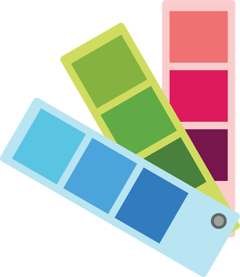 flat art craft icon showcasing colorful palette for creative projects and inspiration