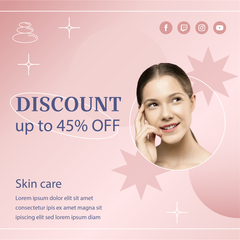 instagram cosmetic and beauty promotion post template