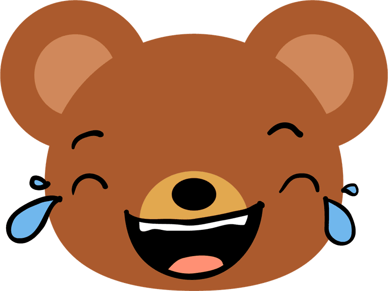 flat collection bear emoticons for cheerful messaging and playful communication