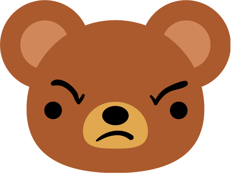 flat collection bear emoticons for messaging and social media use, perfect for expressing emotions