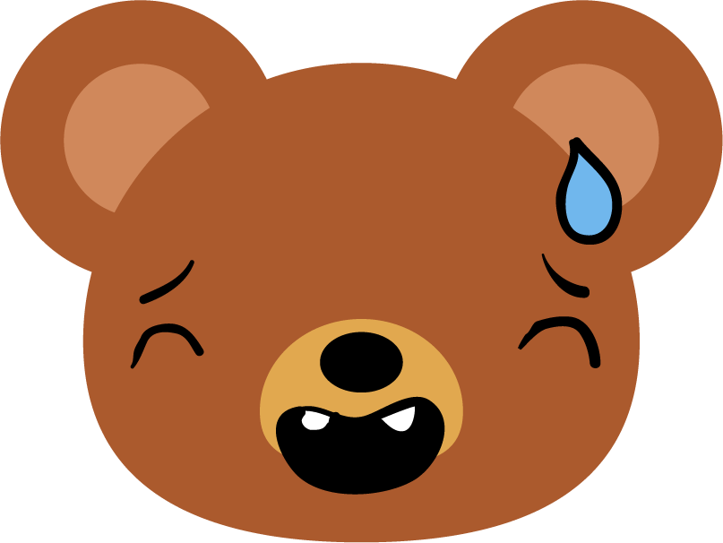 flat collection bear emoticons for social media chats and messaging apps