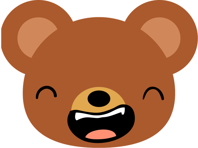 flat collection bear emoticons featuring cute expressions for playful messaging