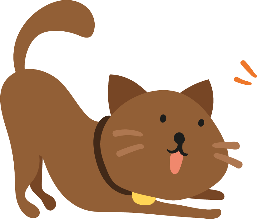 flat cute colorful cats illustration for fun and playful home decor or products