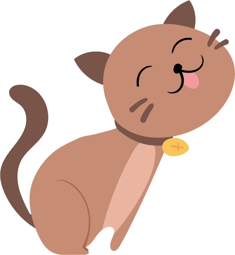 flat cute colorful cats illustration for playful home decor and merchandise ideas