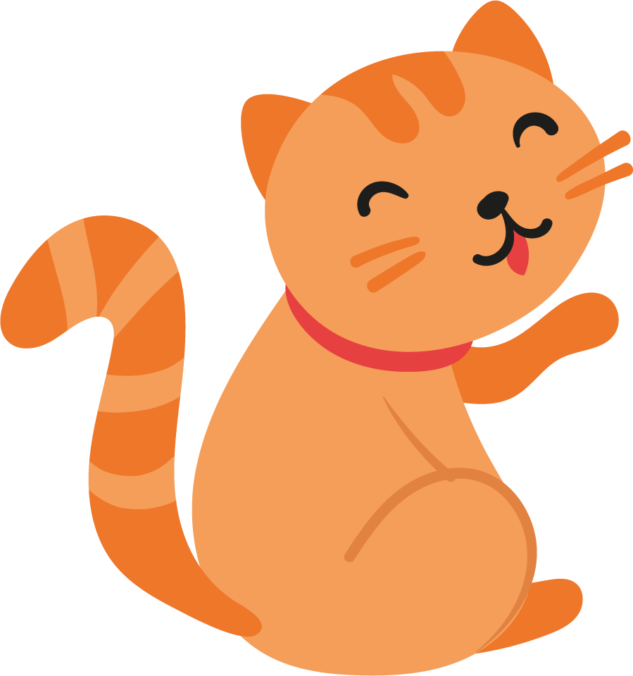 flat cute colorful cats illustration featuring playful and cheerful feline characters for kids