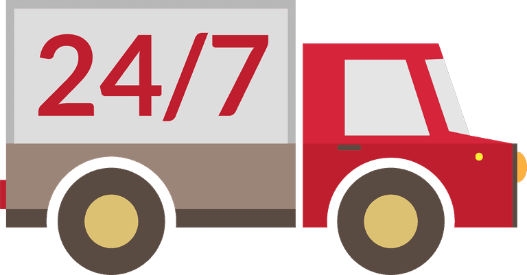 flat delivery truck icons