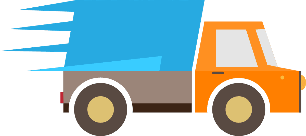 flat delivery truck icons