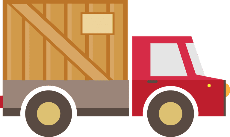 flat delivery truck icons