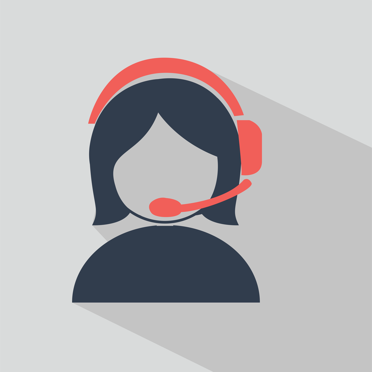 flat elements about stores featuring a customer support representative with headset