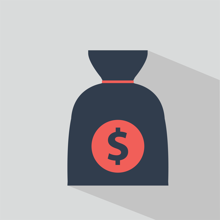 flat elements about stores featuring a money bag icon for retail promotions