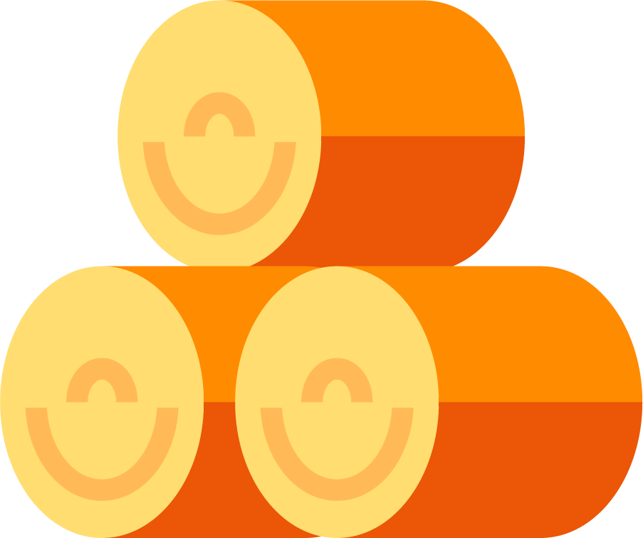 flat farmland element farmland icon featuring cheerful hay bales for agriculture themes
