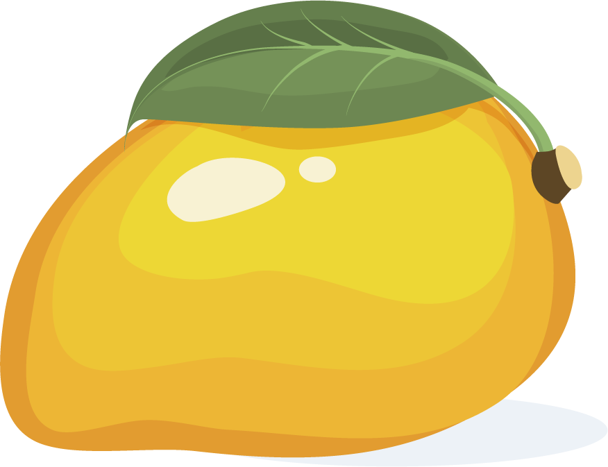 flat mango illustration pack for tropical themes, food projects, and creative uses