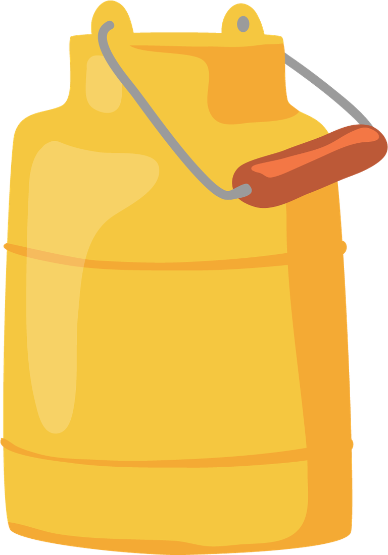 flat milk product icon showcasing a yellow milk jug with a handle for creative uses