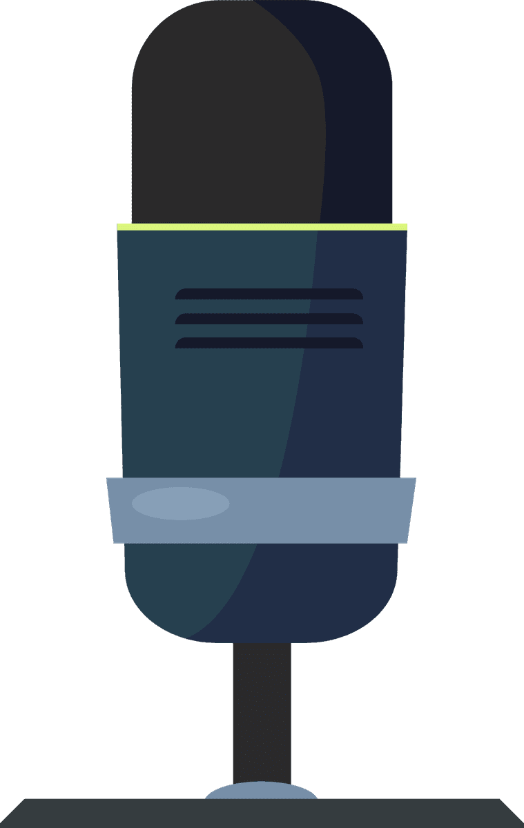 flat professional microphones illustration