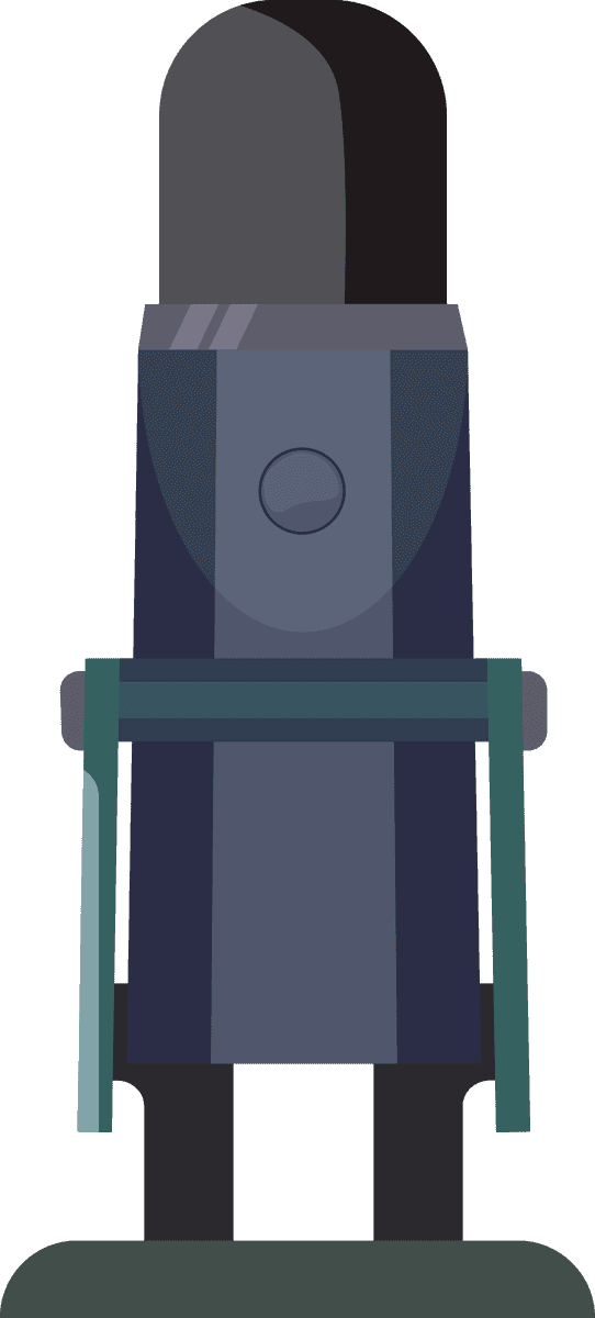flat professional microphones illustration suitable for podcasting and audio recording projects
