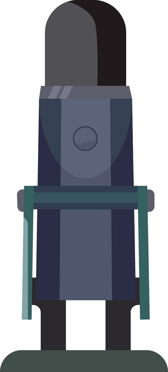 flat professional microphones illustration