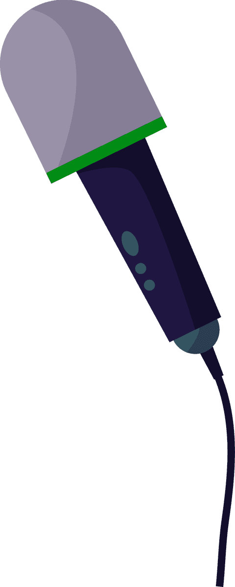 flat professional microphones illustration for audio recording and broadcasting purposes