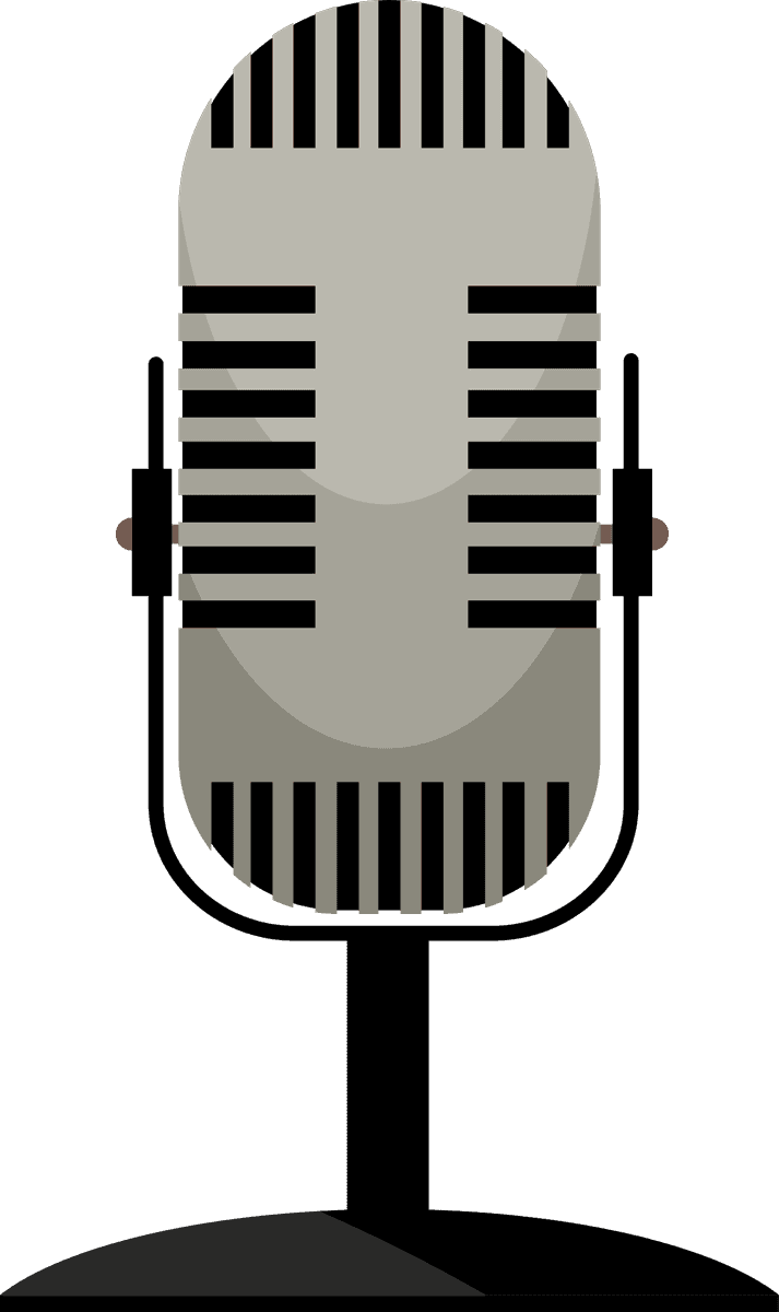 flat professional microphones illustration for studio recording and broadcast applications