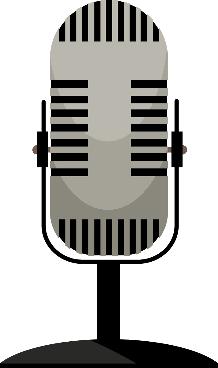 flat professional microphones illustration