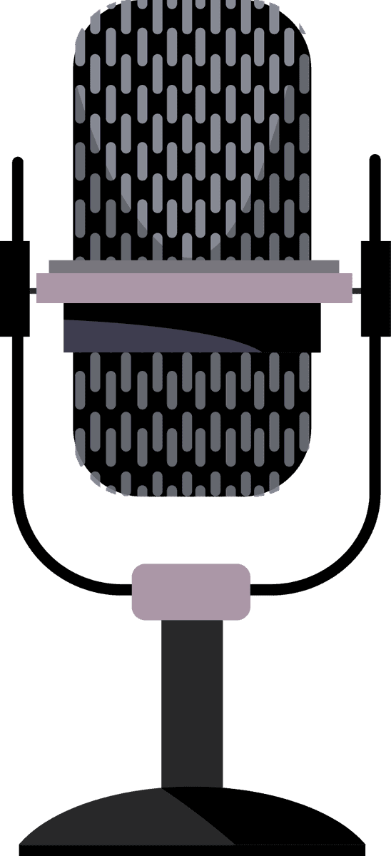 flat professional microphones illustration for podcasting and broadcasting needs