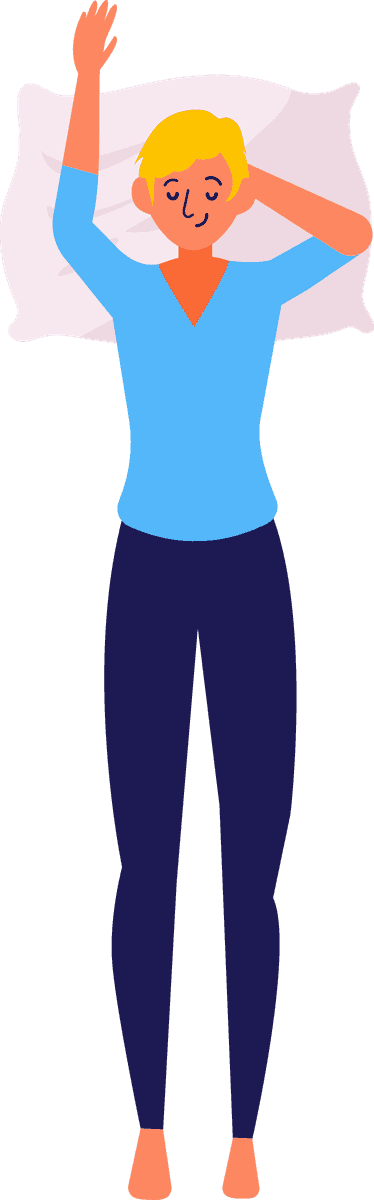 flat sleep positions collection featuring cozy individuals in various restful stances for wellness