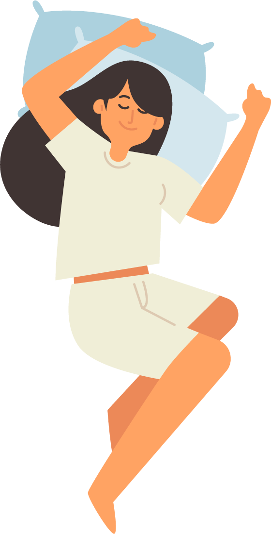 flat sleep positions collection featuring cozy illustrations for better rest and relaxation