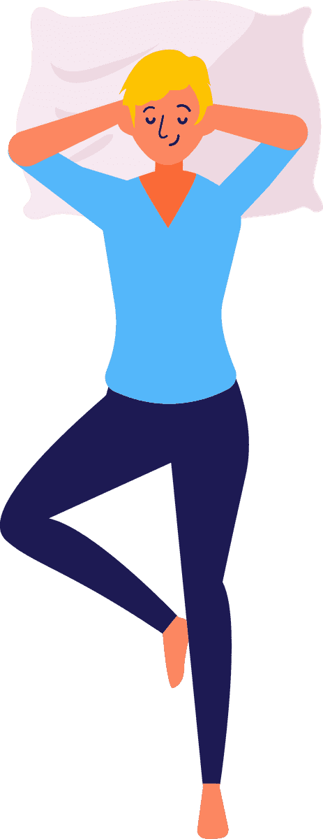 flat sleep positions collection for improving sleep quality and comfort in any setting