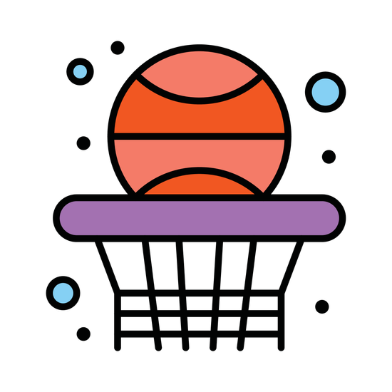 sports-themed minimalist illustration with vibrant colors for achievement tracking
