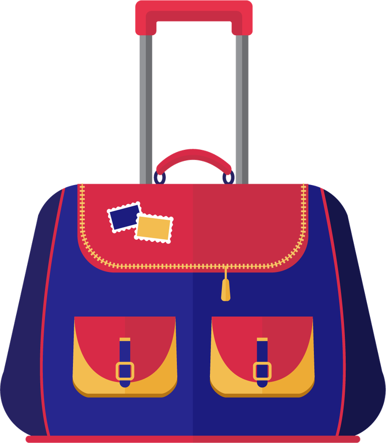 flat style modern icons of colorful travel bag for easy packing and stylish journeys