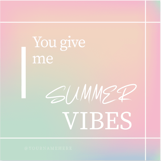 summer moments captured in pastel hues instagram posts template