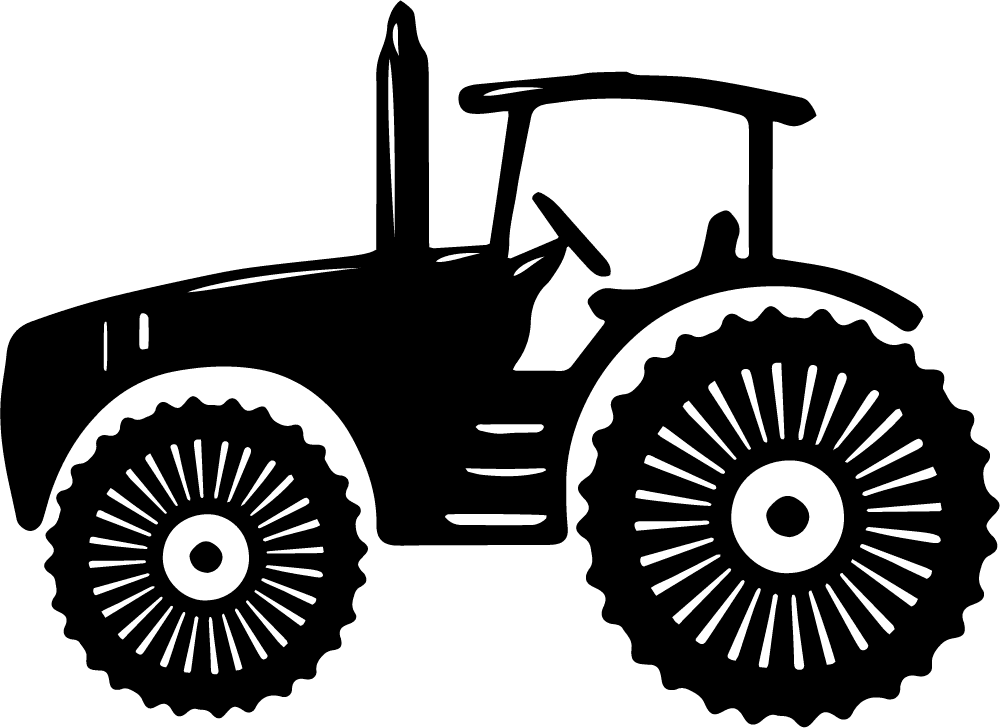 flat tractor on white background red tractor icon vector