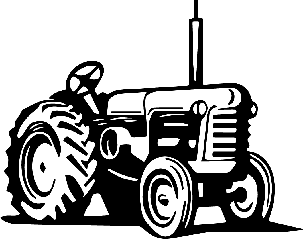flat tractor on white background red tractor icon vector